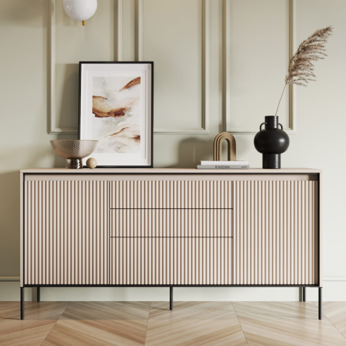 Beige Kommode Trend TR-01 im hellen Wohnstil – schlicht, elegant und praktisch zugleich