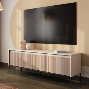 TV-Schrank TREND viertürig TR-05 mit LED Beleuchtung Sandbeige