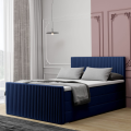 Boxspringbett RISE PREMIUM Hotelbett mit zwei Bettkasten kontinentales Bett, Dunkelblau