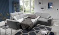 Ecksofa FIDELIA mit Schlaffunktion und Bettkasten Couch Verstellbare Kopfstützen