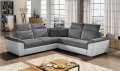 Ecksofa FIDELIA mit Schlaffunktion und Bettkasten Couch Verstellbare Kopfstützen