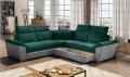 Ecksofa FIDELIA mit Schlaffunktion und Bettkasten Couch Verstellbare Kopfstützen