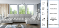 Ecksofa PLAZA XL mit Relaxfunktion und Sitztiefenverstellung Elektrisch Sofa