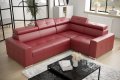Ecksofa MARGO II Ledersofa Rot