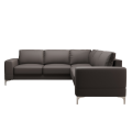 Ecksofa Leder ARIA MAX Ledersofa L-Form 250×250 Schlaffunktion und Bettkasten, Dunkelbraun (U-25)