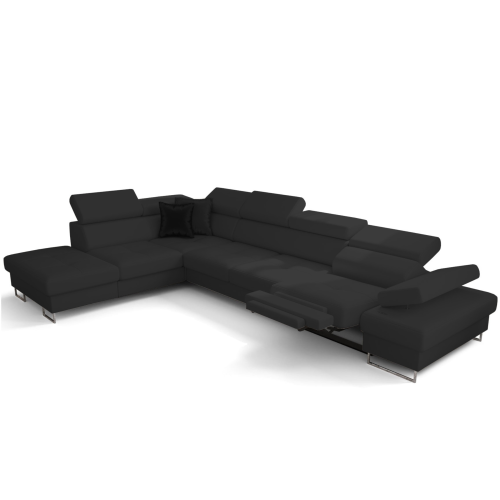 Ecksofa GALAXY RELAX Ledersofa 225×350 cm Schlaffunktion Bettkasten Relaxfunktion, Schwarz K-70.png