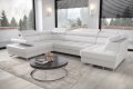 Ecksofa Echtes Leder GALAXY MAX II U-Form 215x350 Schlaffunktion