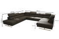 EMPORIO MAX I Ledersofa 300X350X220 cm