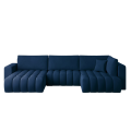 Ecksofa BONITO mit Schlaffunktion & Bettkasten – Komfortabler Sitzkomfort im eleganten Design - Dunkelblau (Nube 40)