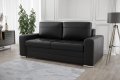 Ledersofa VERONA IV Leder Couch mit Schlaffunktion 205 cm - Schwarz