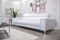 Ledersofa ORION III Leder Couch verstellbare Kopfstützen 255 cm Glamour - Weiß