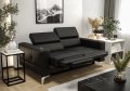 Ledersofa TOSCANIA II RELAX Leder Couch Relaxfunktion verstellbare Kopfstützen 185 cm - Schwarz