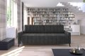 Sofa MOLLY mit Schlaffunktion und Bettkasten Couch Wohnlandschaft dunkelgrau