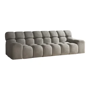 Campile BigSofa WERSAL elektrisch verstellbare Sitztiefe 288 cm - Eden 07 Stone Grau