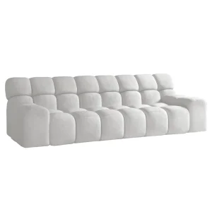 Campile BigSofa WERSAL elektrisch verstellbare Sitztiefe 288 cm - Eden 17 Hellgrau