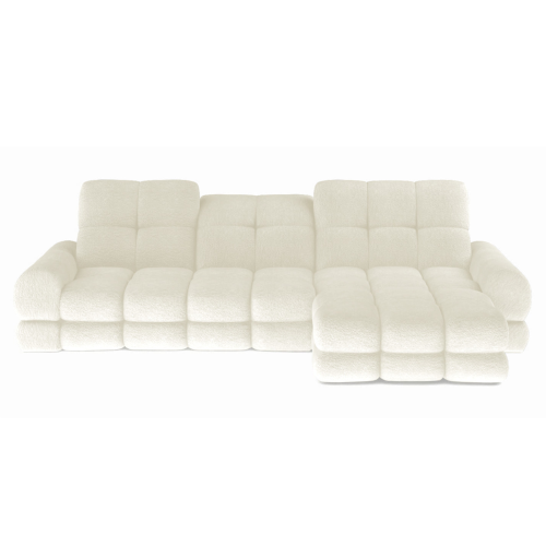 Ecksofa mit elektrischer Sitzverstellung TOLLO MINI Schlaffunktion Bettkasten 283x171 - Creme (Quelle 02)