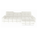 Ecksofa mit elektrischer Sitzverstellung TOLLO MINI Schlaffunktion Bettkasten 283x171 - Weiß (Now or never 01)