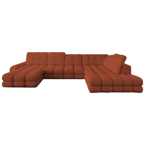 Ecksofa mit elektrischer Sitzverstellung TOLLO XL Schlaffunktion Bettkasten  U-form 400x217 (Aphrodite 9 Deep Terra)