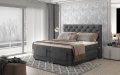 Boxspringbett COLEEN Hotelbett elektrisch kontinentales Bett dunkelgrau
