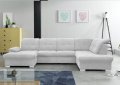 Ecksofa PAULINE Eckcouch Funktionssofa mit Bettkasten Schlaffunktion und Relaxfunktion Weiß