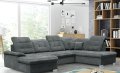 Ecksofa PAULINE Eckcouch Funktionssofa mit Bettkasten Schlaffunktion und Relaxfunktion dunkelgrau
