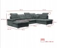 Ecksofa PAULINE Eckcouch Funktionssofa mit Bettkasten Schlaffunktion und Relaxfunktion