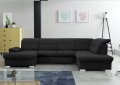 Ecksofa PAULINE Eckcouch Funktionssofa mit Bettkasten Schlaffunktion und Relaxfunktion - Schwarz