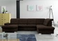 Ecksofa PAULINE Eckcouch Funktionssofa mit Bettkasten Schlaffunktion und Relaxfunktion dunkelbraun