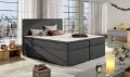 Boxspringbett PARIS Bett Hotelbett mit zwei Bettkasten gepolstertes Bett dunkelgrau