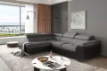 Ecksofa Antonia Hellgrau/Schwarz sawana 21/ soft 11 Links