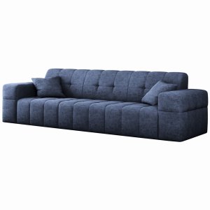 Sofa BALIA 3-Sitzer Chenille Stoff Dunkelblau (Perfect Harmony 77) - Sofort verfügbar