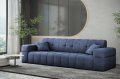Balia Sofa 3-Sitzer Chenille Dunkelgrau Stoff Dekor