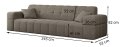 Balia 3-Sitzer Sofa Abmessungen