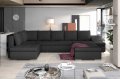 Ecksofa GIOVANNI mit Schlaffunktion und Bettkasten Dunkelgrau