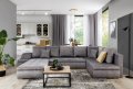 Ecksofa GIOVANNI mit Schlaffunktion, Bettkasten & verstellbarer Rückenlehne – modernes Schlafsofa