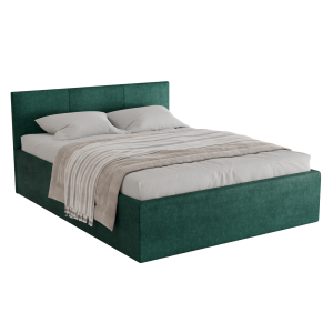 Polsterbett Dona 160x200 cm – modernes Doppelbett mit Bettkasten & gepolstertem Kopfteil - Flaschengrün (Noble 37)