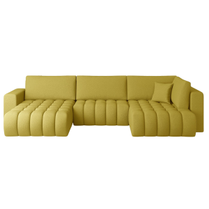 Ecksofa BONITO mit Bettkasten Schlaffunktion upholstered - Gelb (Savoi 45) 