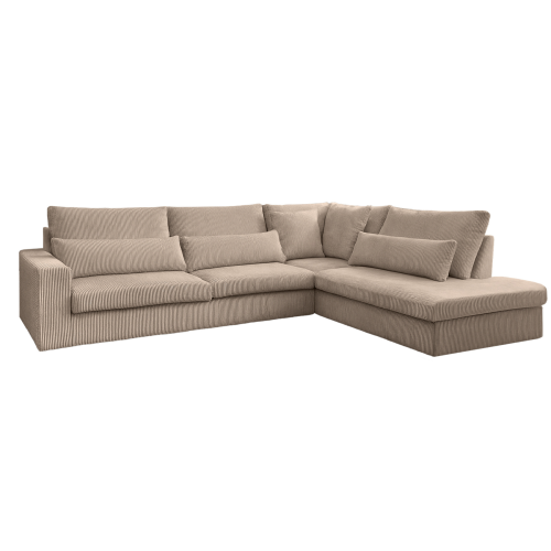 Ecksofa SVEN – modernes Sofa in L-Form 315x245 cm, freistehend, bequem und stilvoll - Beige