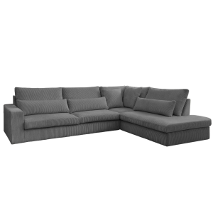 Ecksofa SVEN – modernes Sofa in L-Form 315x245 cm, freistehend, bequem und stilvoll - Grau (Poso 60) 