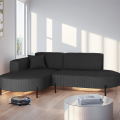 Parma Studio Hills – Ecksofa L-Form, Metallfüße, HR-Schaum & hoher Komfort - Anthracite, Dunkelgrau (Scala 11)