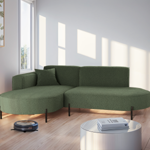 Parma Studio Hills – Ecksofa L-Form, Metallfüße, HR-Schaum & hoher Komfort - Dunkelgrün (Quelle 37) 