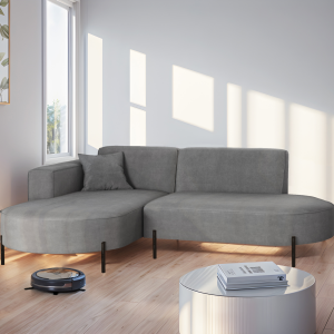 Parma Studio Hills – Ecksofa L-Form, Metallfüße, HR-Schaum & hoher Komfort - Dunkelgrau (Noel 26) 