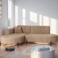 Parma Studio Hills – Ecksofa L-Form, Metallfüße, HR-Schaum & hoher Komfort - Beige (Noel 17)