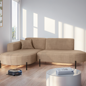 Parma Studio Hills – Ecksofa L-Form, Metallfüße, HR-Schaum & hoher Komfort - Beige (Noel 17)