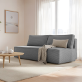 2-Sitzer Sofa LUNA mit Schlaffunktion & Bettkasten – modernes Design, Stoff POSO - Grau (Poso 22)
