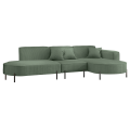 Parma Hills L – elegantes Ecksofa in L-Form mit hohen Beinen und Scala-Stoff - Forest, Grün