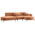 Parma Hills L – elegantes Ecksofa in L-Form mit hohen Beinen und Bouclé-Stoff - Ziegel, Orange (Quelle 54).png