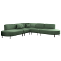 PARMA Corner HILLS Ecksofa – modernes Design, bequemer Komfort & Cordstoff - Stoff Scala - Forest, Grün