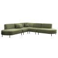 PARMA Corner HILLS Ecksofa – modernes Design, Komfort & Bouclé Stoff - Grün (Quelle 38)