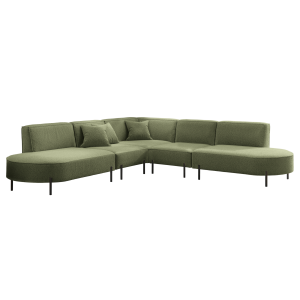 PARMA Corner HILLS Ecksofa – modernes Design, Komfort & Bouclé Stoff - Braun (Quelle 21)